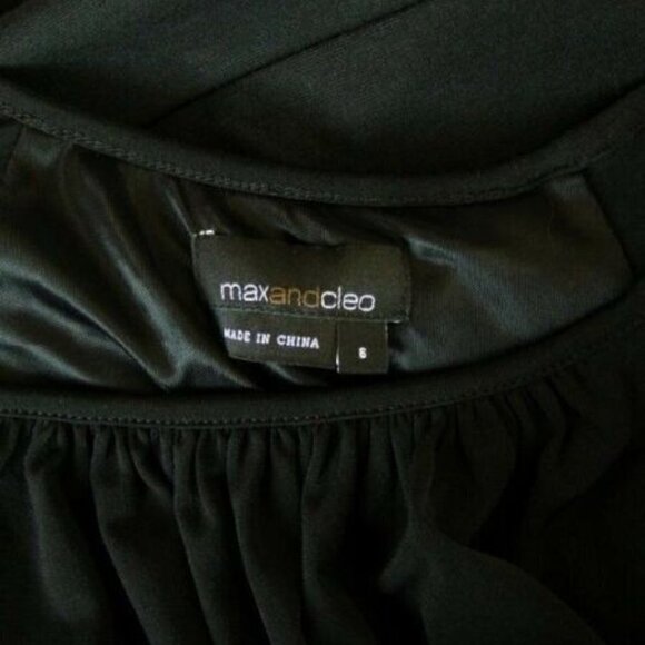 Max and Cleo BCBG Black Blouson Jersey Top with Bandage Knit Skirt Dress 6 - Picture 4 of 4